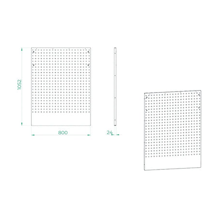 Gereedschapswand voor hoekkast 798 x 1052mm STARX