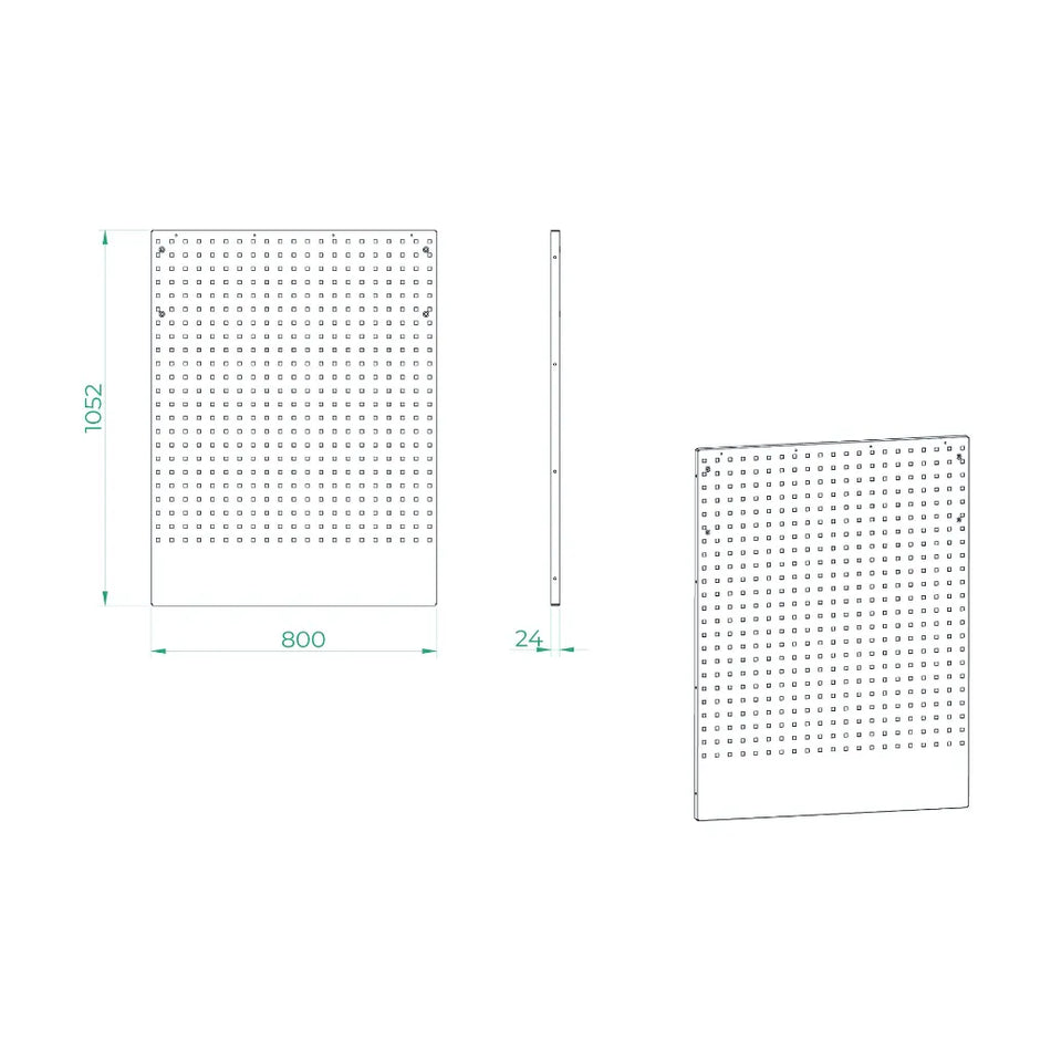 Gereedschapswand voor hoekkast 798 x 1052mm STARX