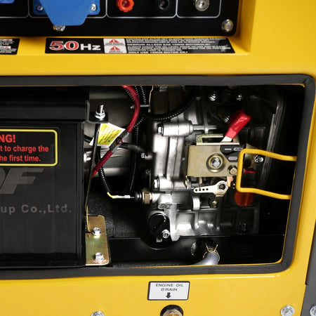 Diesel generator set geluidsgedempt 230V 5kW met ATS aansluiting