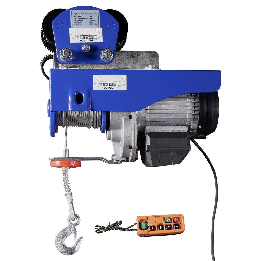 Elektrische takel incl loopkat met draadloze bediening 1000kg 230V - Weldingshop