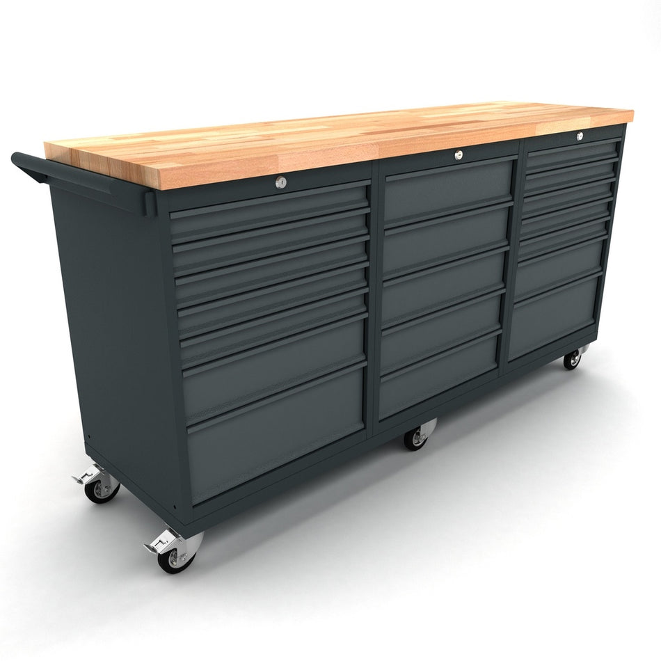 Werkbank mobiel 2x 7 en 1x 5 ladekast EXPERT