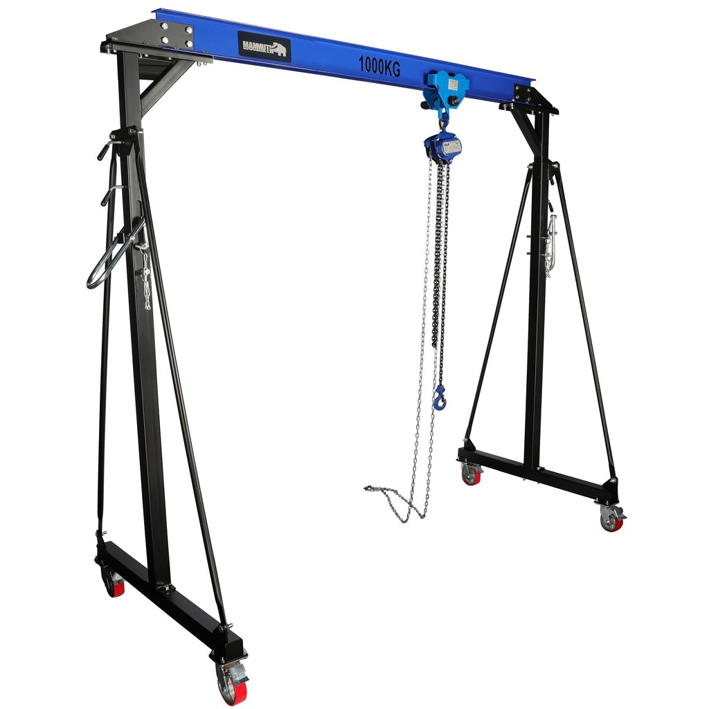 Mammuth mobiele portaalkraan 1 ton set - handmatige kettingtakel - Weldingshop