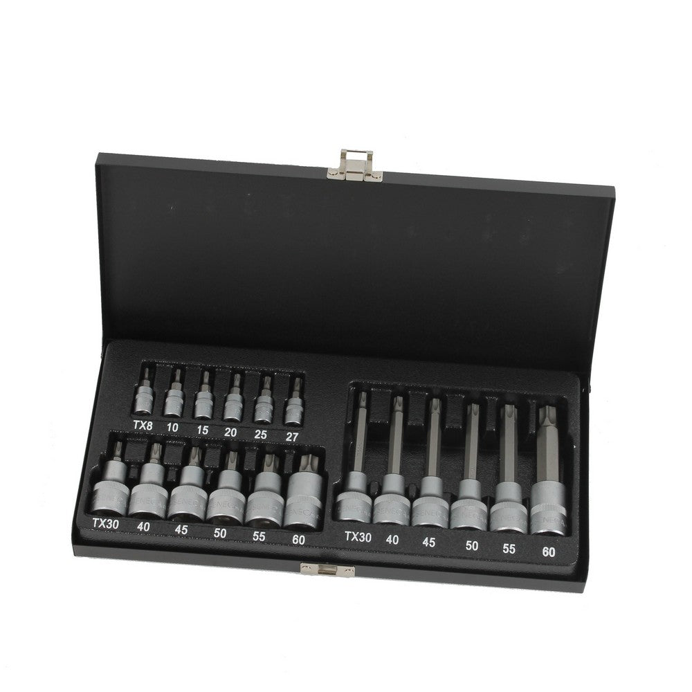 Torxdoppenset 1/4'', 1/2'' 18 delig - Weldingshop