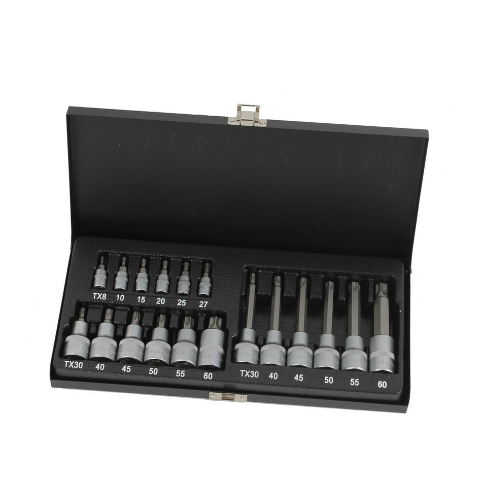 Torxdoppenset 1/4'', 1/2'' 18 delig - Weldingshop