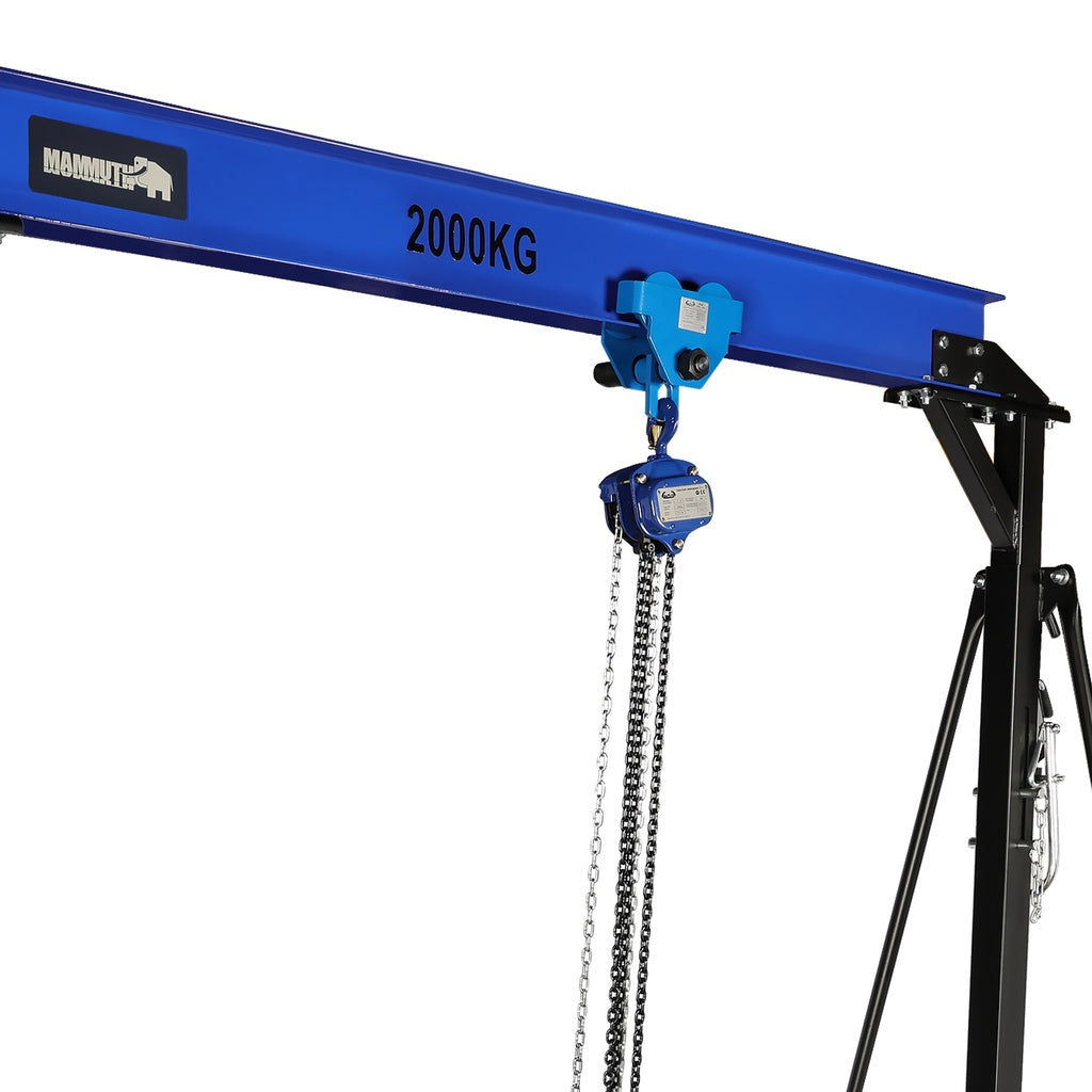 Mammuth mobiele portaalkraan 2 ton set - handmatige kettingtakel - Weldingshop