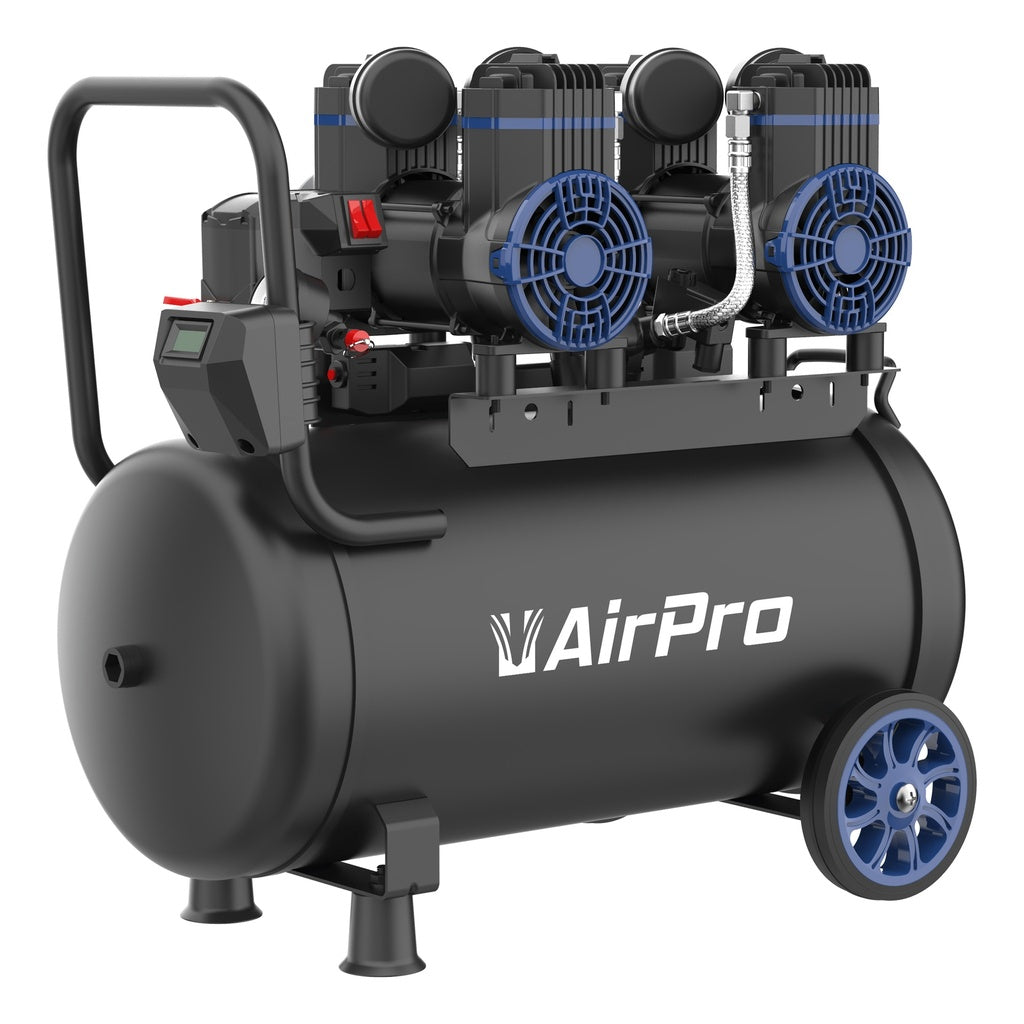 Compressor olievrij 2x1.8pk 40L tank 230V - Weldingshop