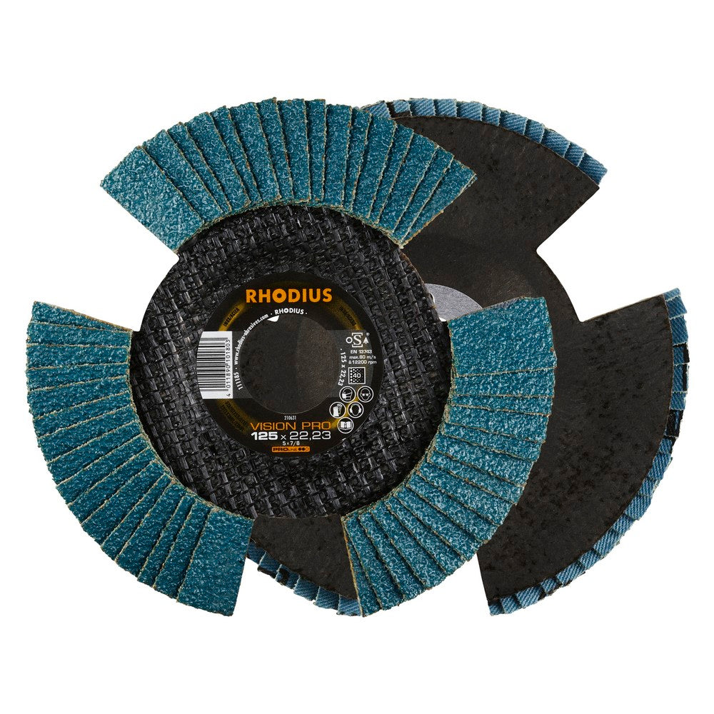 Lamellenschijf V conisch vision pro 125 x 22,23mm K80 - Weldingshop
