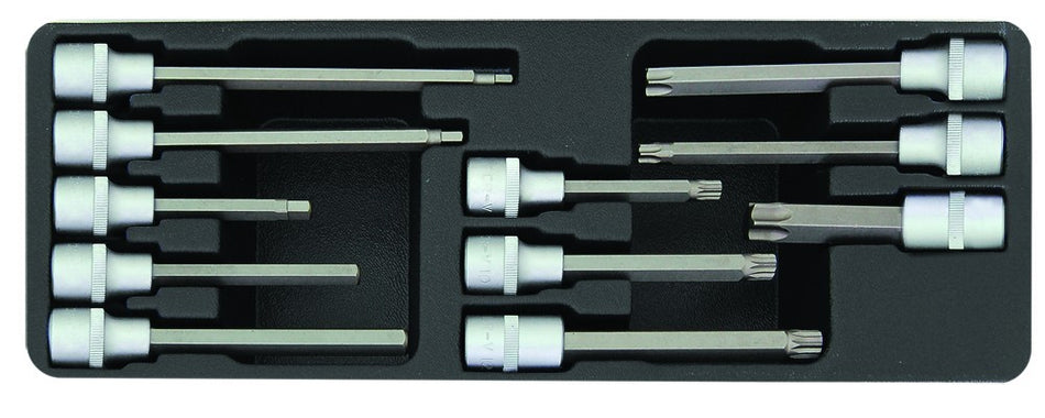Torx spline en inbusdoppenset 1/2'' 11 dlg