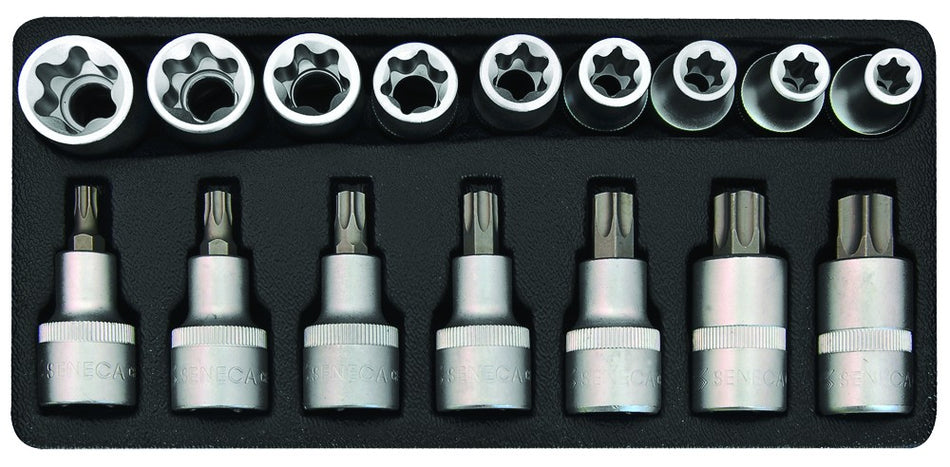 Torxdoppenset 1/2'' 16 delig