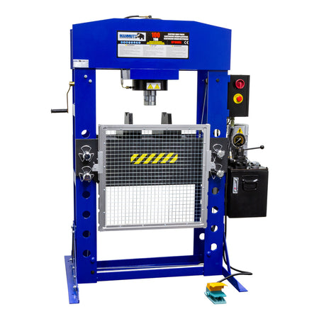 Werkplaatspers elektrisch met handlier 100 ton - Weldingshop