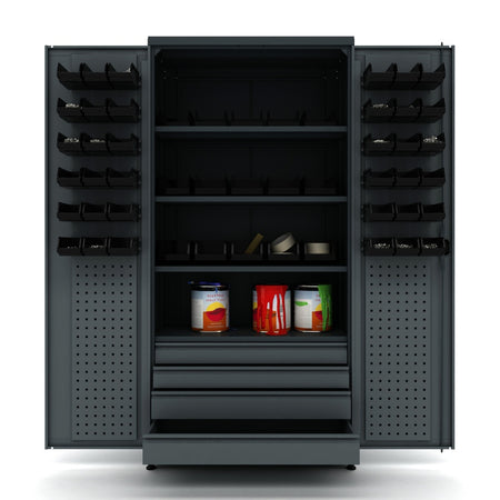 Metalen gereedschapskast 2 deurs 4 laden incl. 51 bakken - Weldingshop