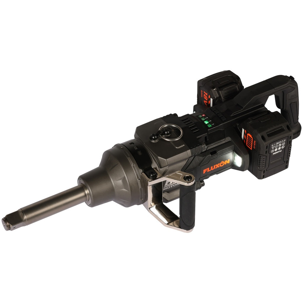 Fluxon accu slagmoersleutel 1” 4000 Nm incl. 4x 8 Ah accu en duosnellader