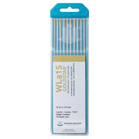 Wolfraam elektroden WLa15 Goldstar 3,2 x 150mm 10 stuks - Weldingshop