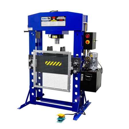 Werkplaatspers elektrisch met handlier 100 ton - Weldingshop