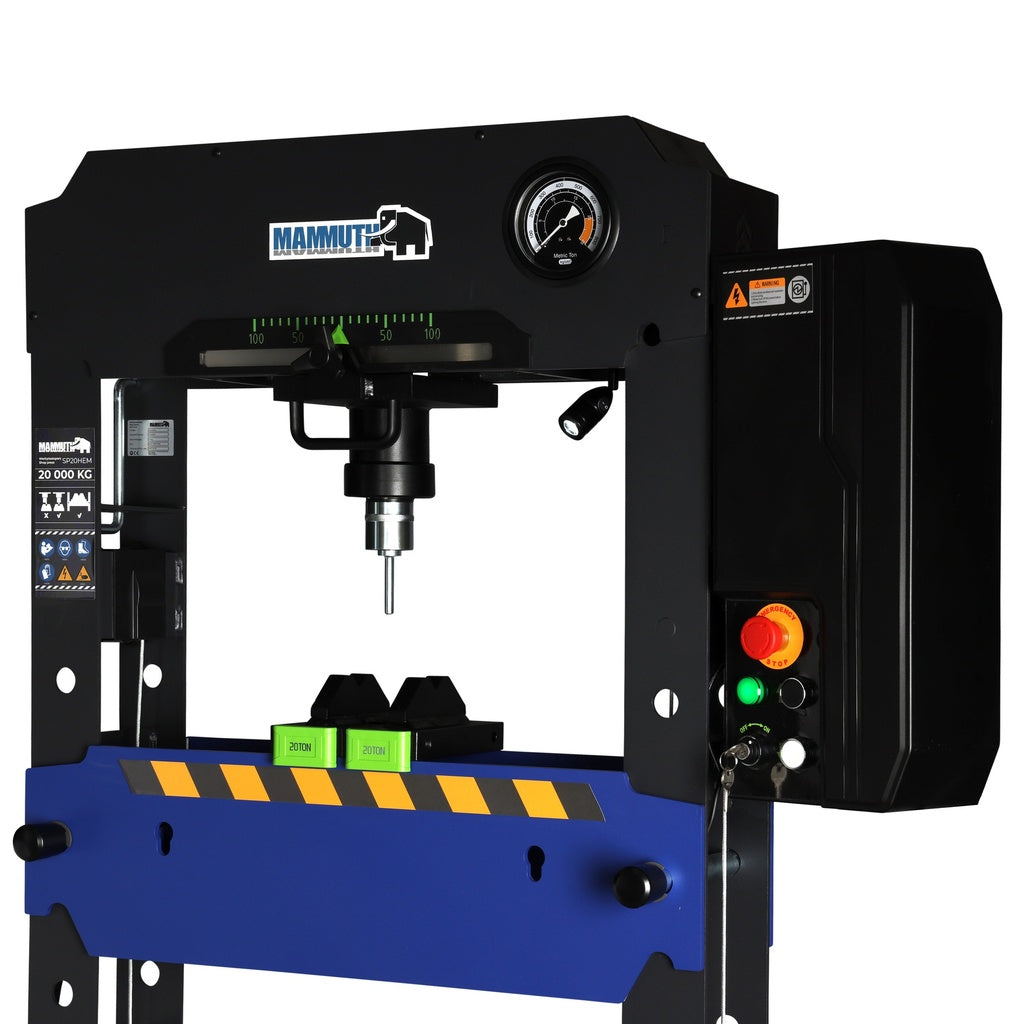 Mammuth werkplaatspers 20 ton elektrisch - Weldingshop