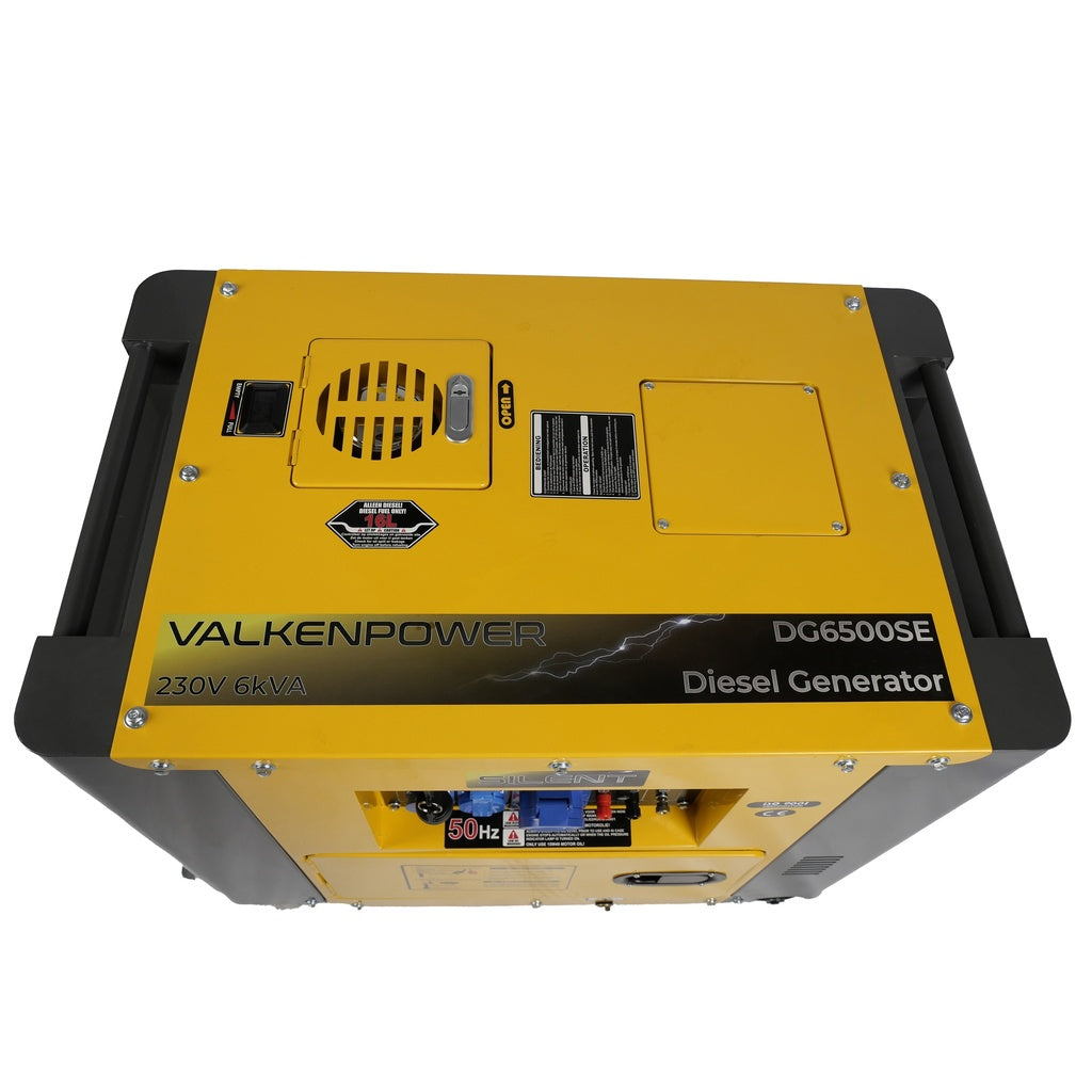 Diesel generator set geluidsgedempt 230V 5kW met ATS aansluiting