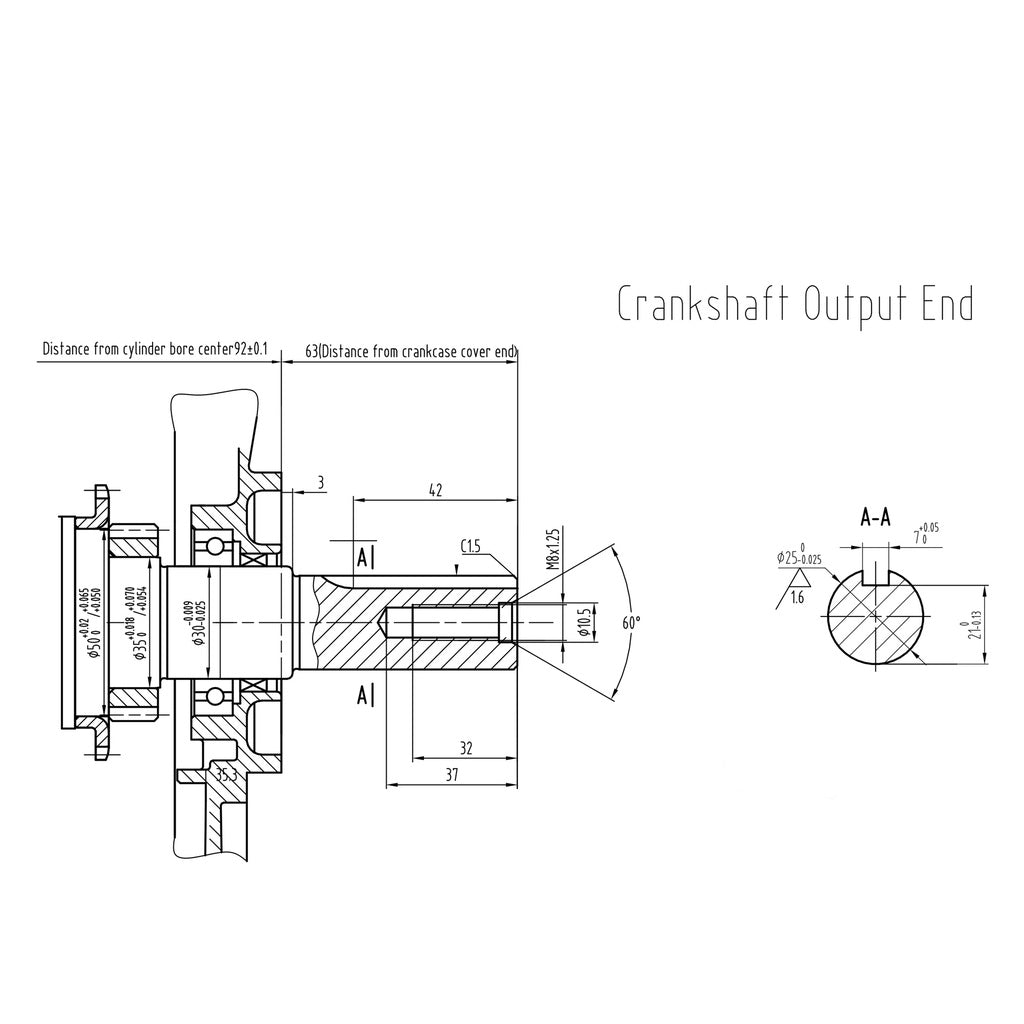 Valkenpower benzinemotor E-start 7.5 pk asmaat 25 mm