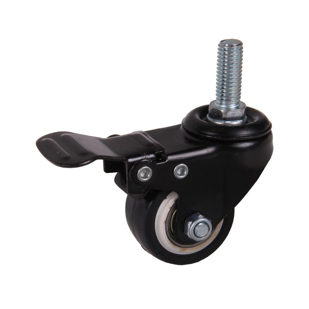 Zwenkwiel met rem 40 x 20mm PU draadstang - Weldingshop