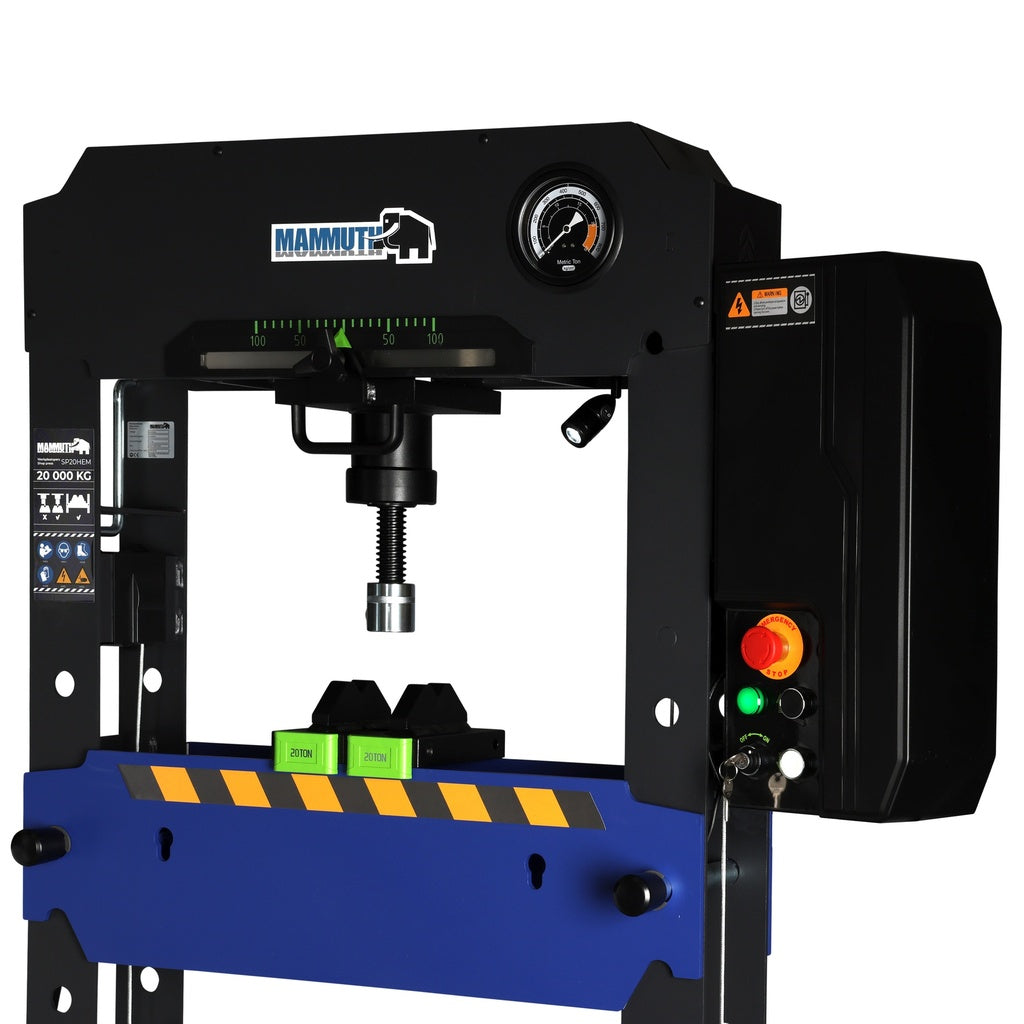 Mammuth werkplaatspers 20 ton elektrisch - Weldingshop