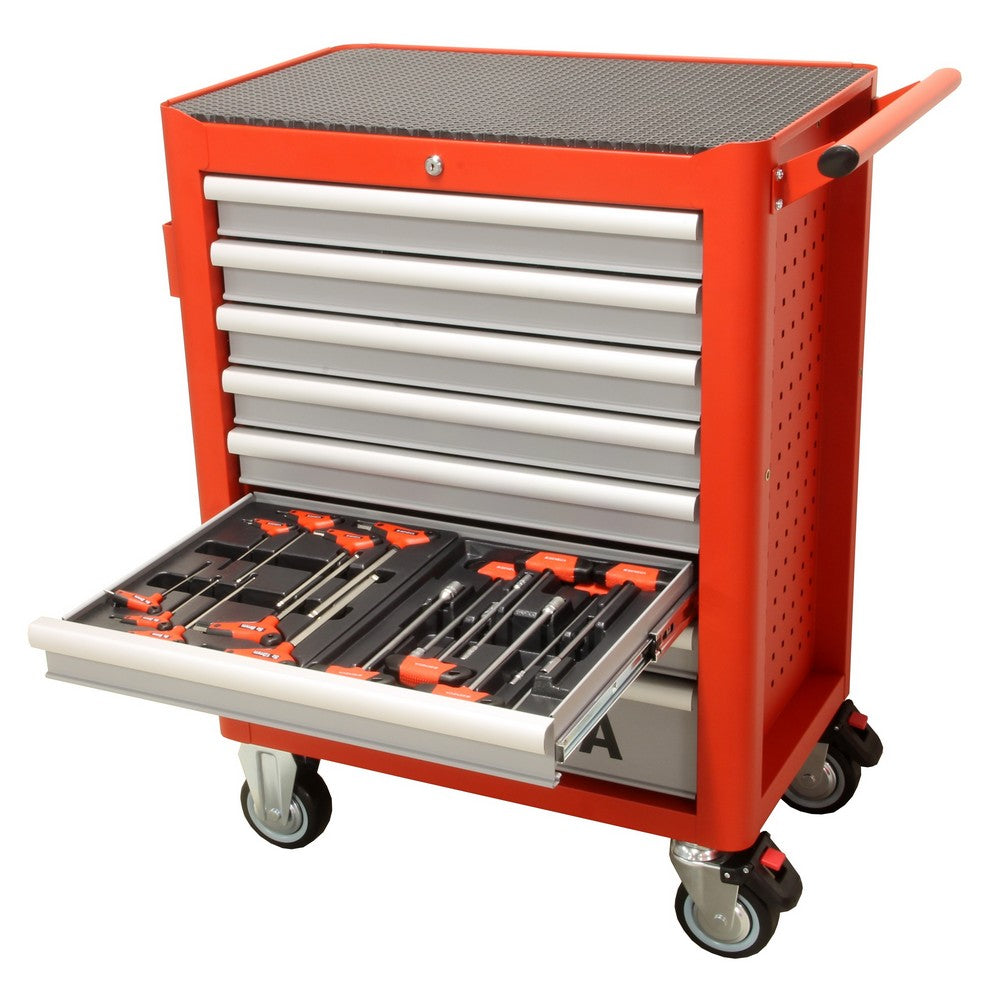 Gereedschapswagen 293 delig rood - Weldingshop