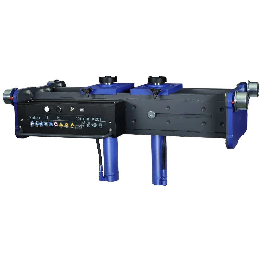 Falco accu putkrik 20 ton large – dubbele cilinder incl. 2x 4 Ah accu’s en duosnellader