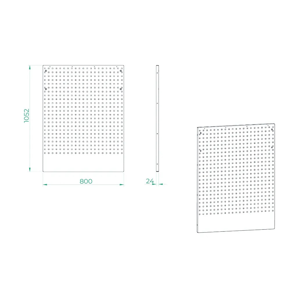 Gereedschapswand voor hoekkast 798 x 1052mm STARX