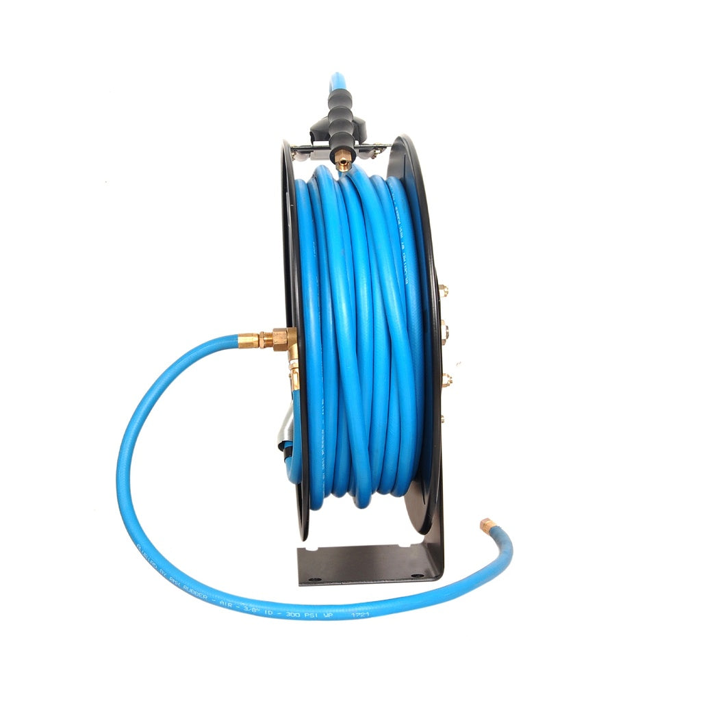 Blubird Rubber oprolbare luchtslanghaspel enkele arm 10mm x 10mtr - Weldingshop