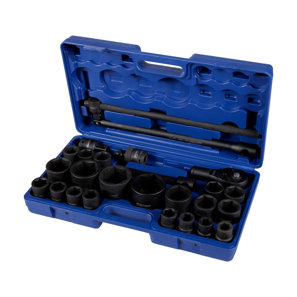 Doppendoos impact 3/4'' en 1'' 26 delig metrisch - Weldingshop