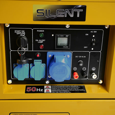 Diesel generator set geluidsgedempt 230V 5kW met ATS aansluiting