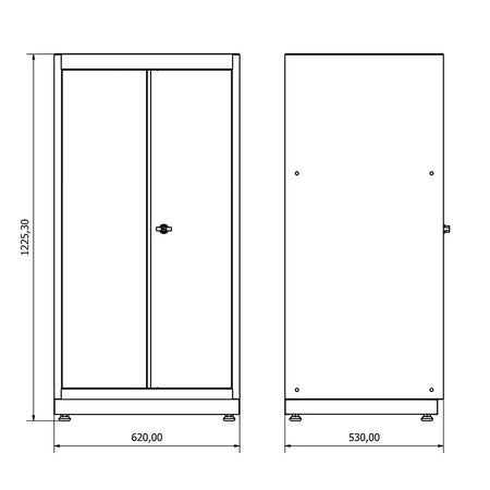 Staande kast 2 deurs laag model EXPERT