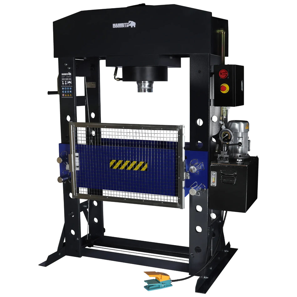 Mammuth werkplaatspers 200 ton elektrisch