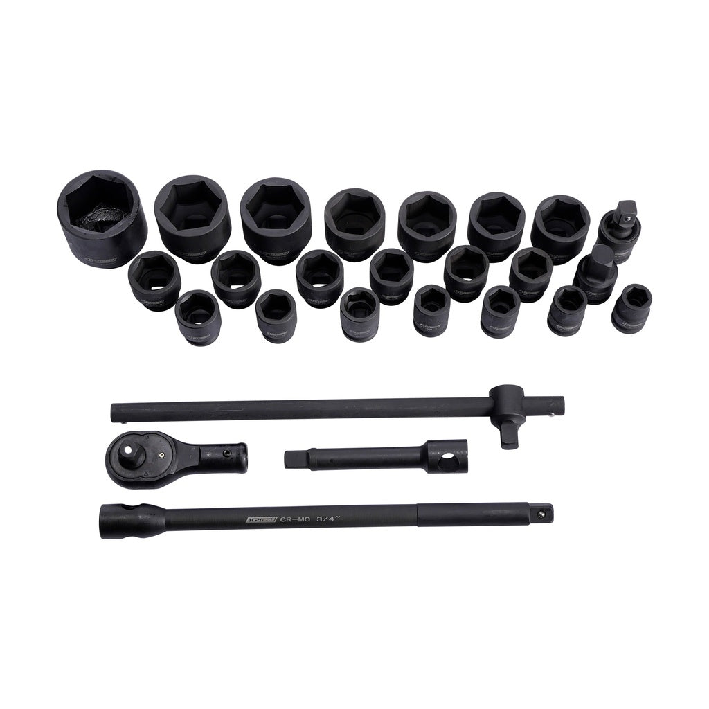 Doppendoos impact 3/4'' en 1'' 26 delig engels - Weldingshop