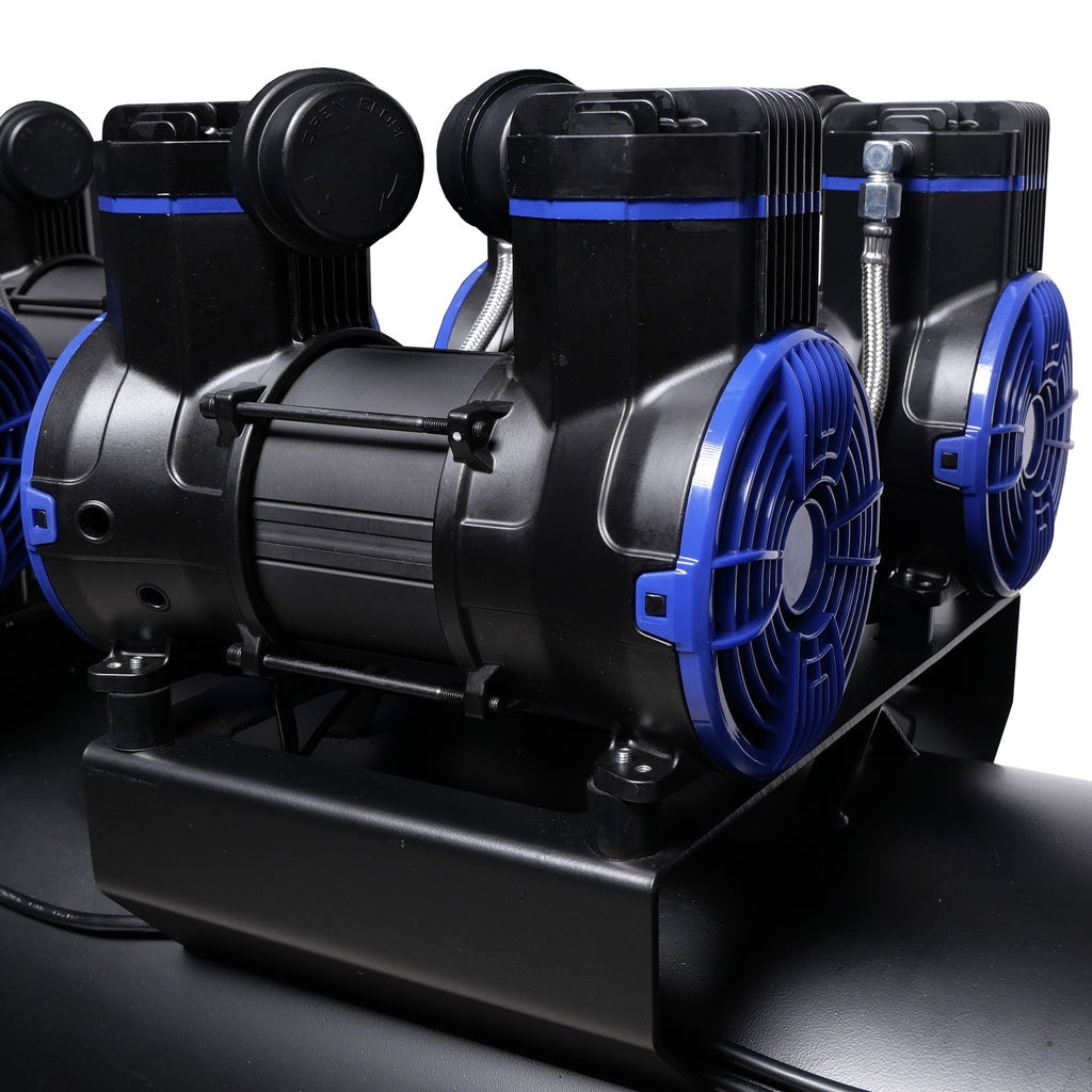 Compressor olievrij 6x2pk 280L tank 400V - Weldingshop