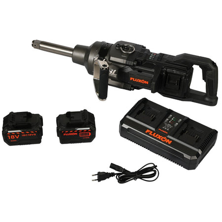 Fluxon accu slagmoersleutel 1” 4000 Nm incl. 2x 8 Ah accu en duosnellader - Weldingshop