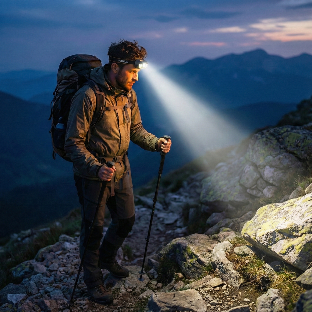 Fluxon hoofdlamp op batterijen - Weldingshop