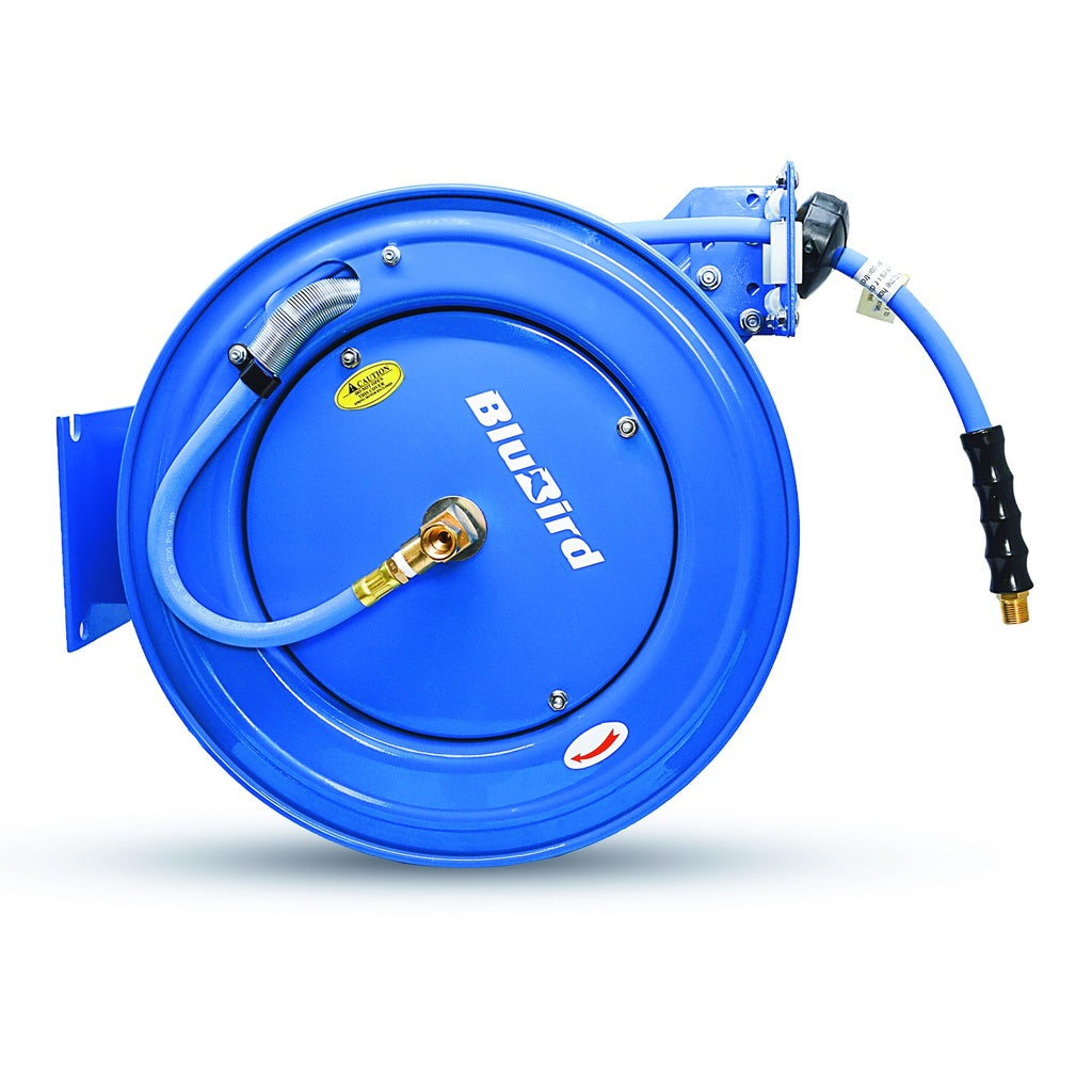 Blubird Luchtslanghaspel rubber enkelarmig zwaar 13mm x 15mtr - Weldingshop