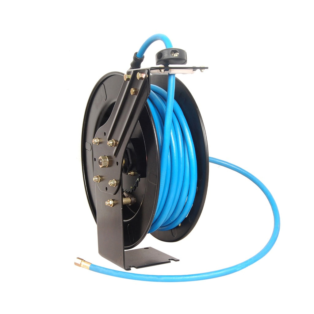 Blubird Rubber oprolbare luchtslanghaspel enkele arm 10mm x 10mtr - Weldingshop