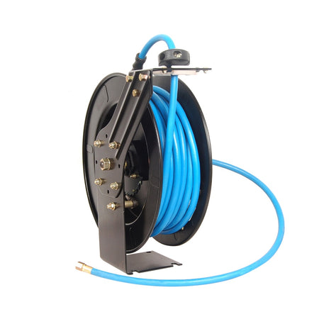 Blubird Rubber oprolbare luchtslanghaspel enkele arm 10mm x 10mtr - Weldingshop