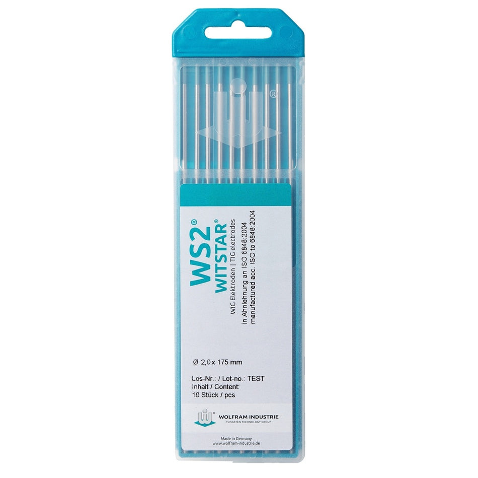 Wolfraam elektroden WS2 Witstar 2,0 x 150mm 10 stuks - Weldingshop
