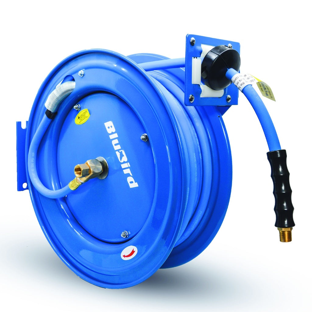 Blubird Luchtslanghaspel rubber enkelarmig zwaar 13mm x 15mtr - Weldingshop