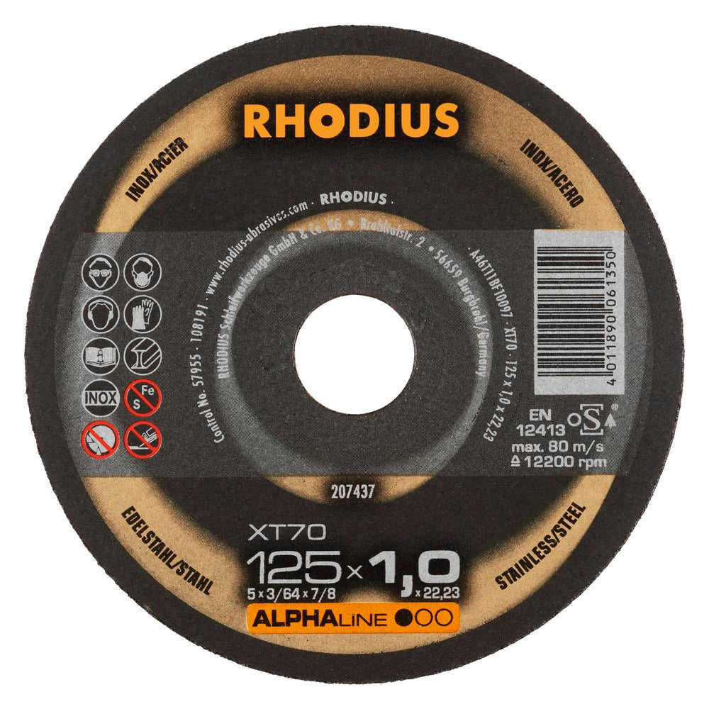 Rhodius XT70 doorslijpschijf