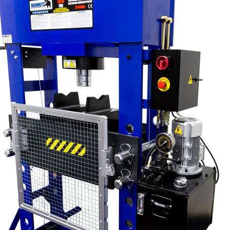 Werkplaatspers elektrisch met handlier 100 ton - Weldingshop