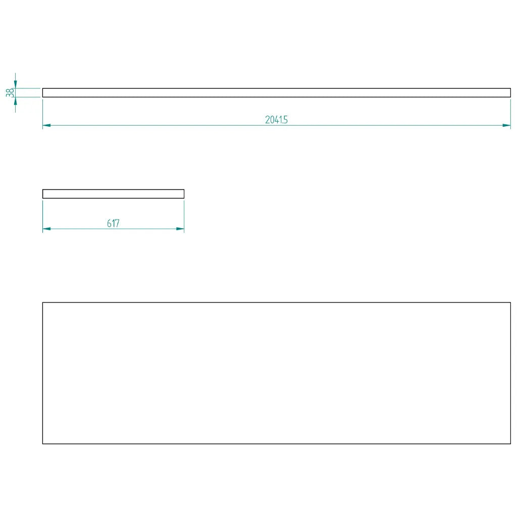 Bullram houten werkblad 2040 × 620 × 38 mm STARX DEEP