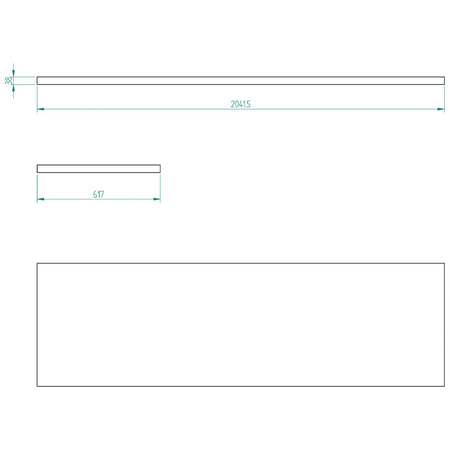 Bullram houten werkblad 2040 × 620 × 38 mm STARX DEEP