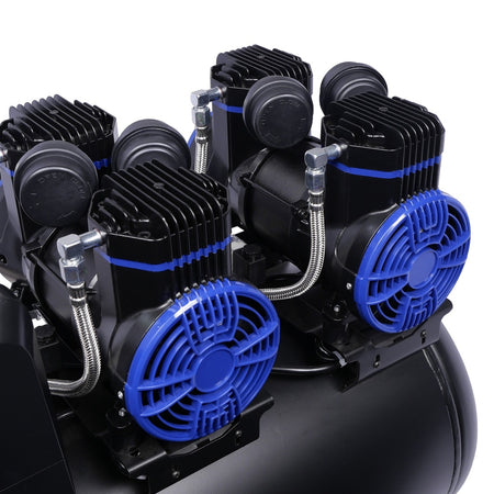 Compressor olievrij 4x2pk 120L tank 400V - Weldingshop