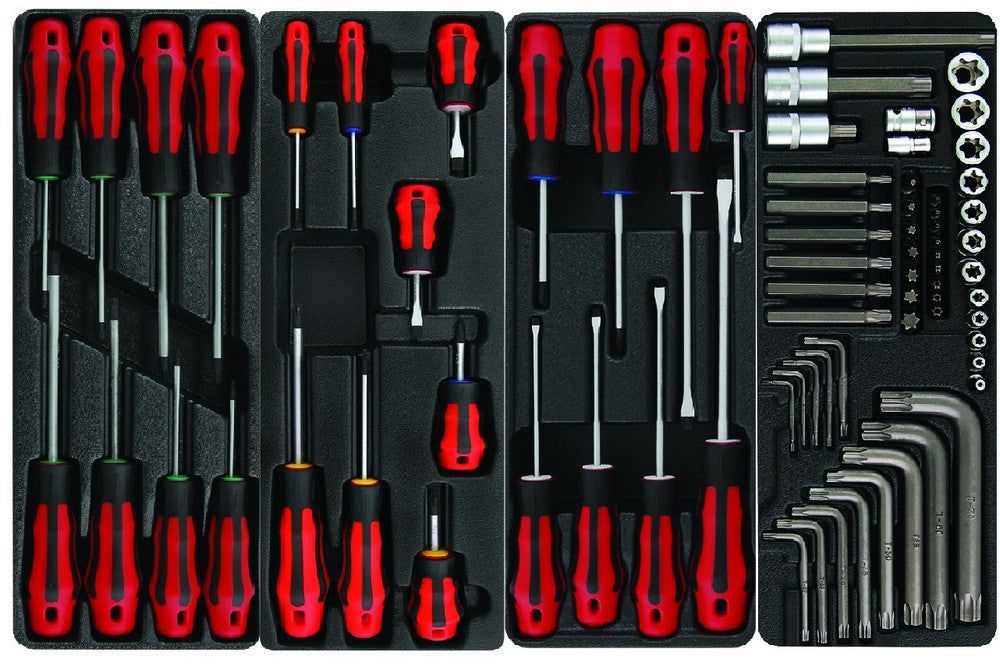 Gereedschapswagen 293 delig rood - Weldingshop