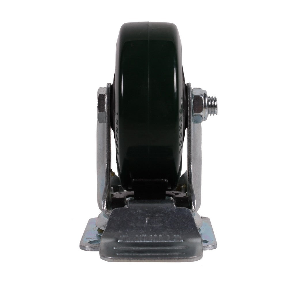 Zwenkwiel met rem 100 x 40mm PU - Weldingshop