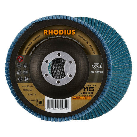 Lamellenschijf V conisch LSZ F3 115 x 22,23mm K80 10 stuks - Weldingshop