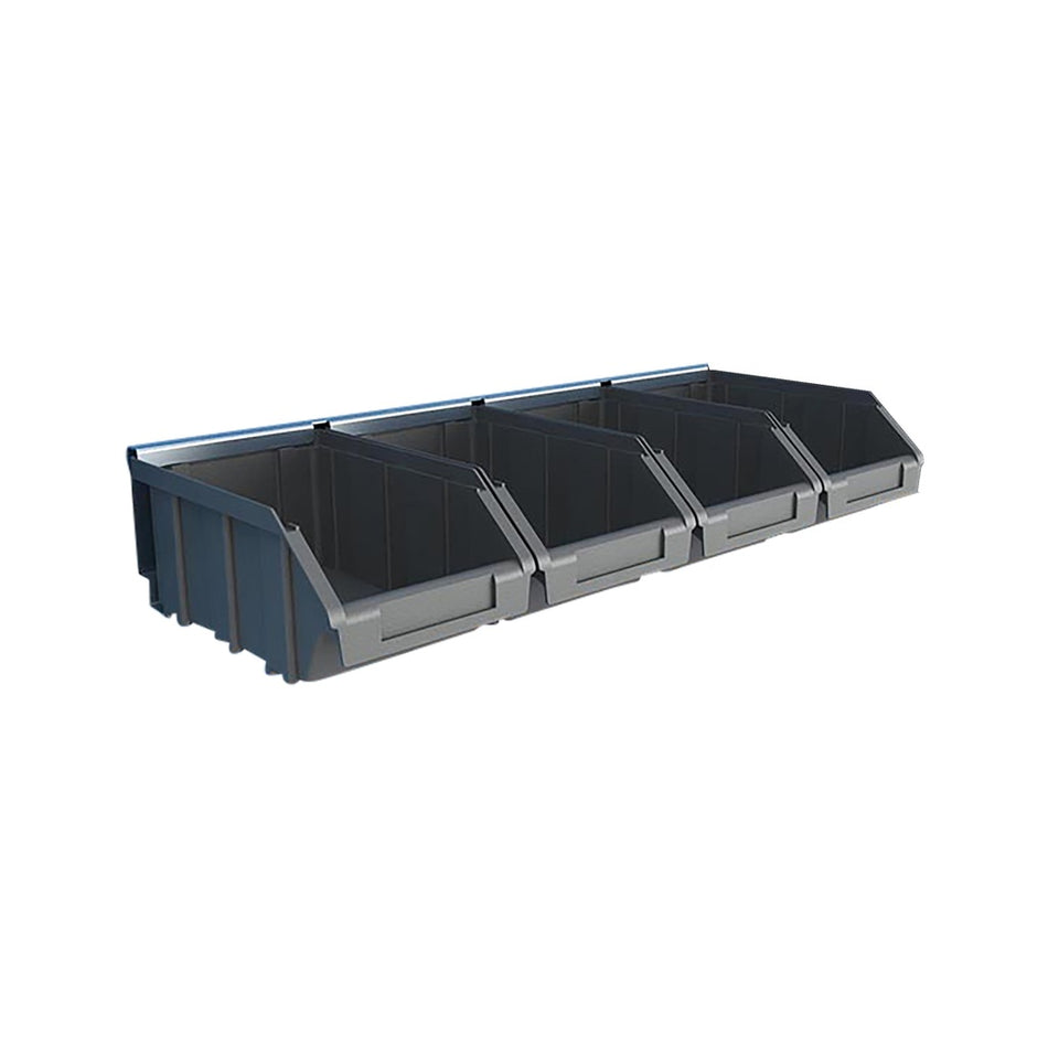 Magazijnbak set 4 delig plastic inclusief hanger - Weldingshop