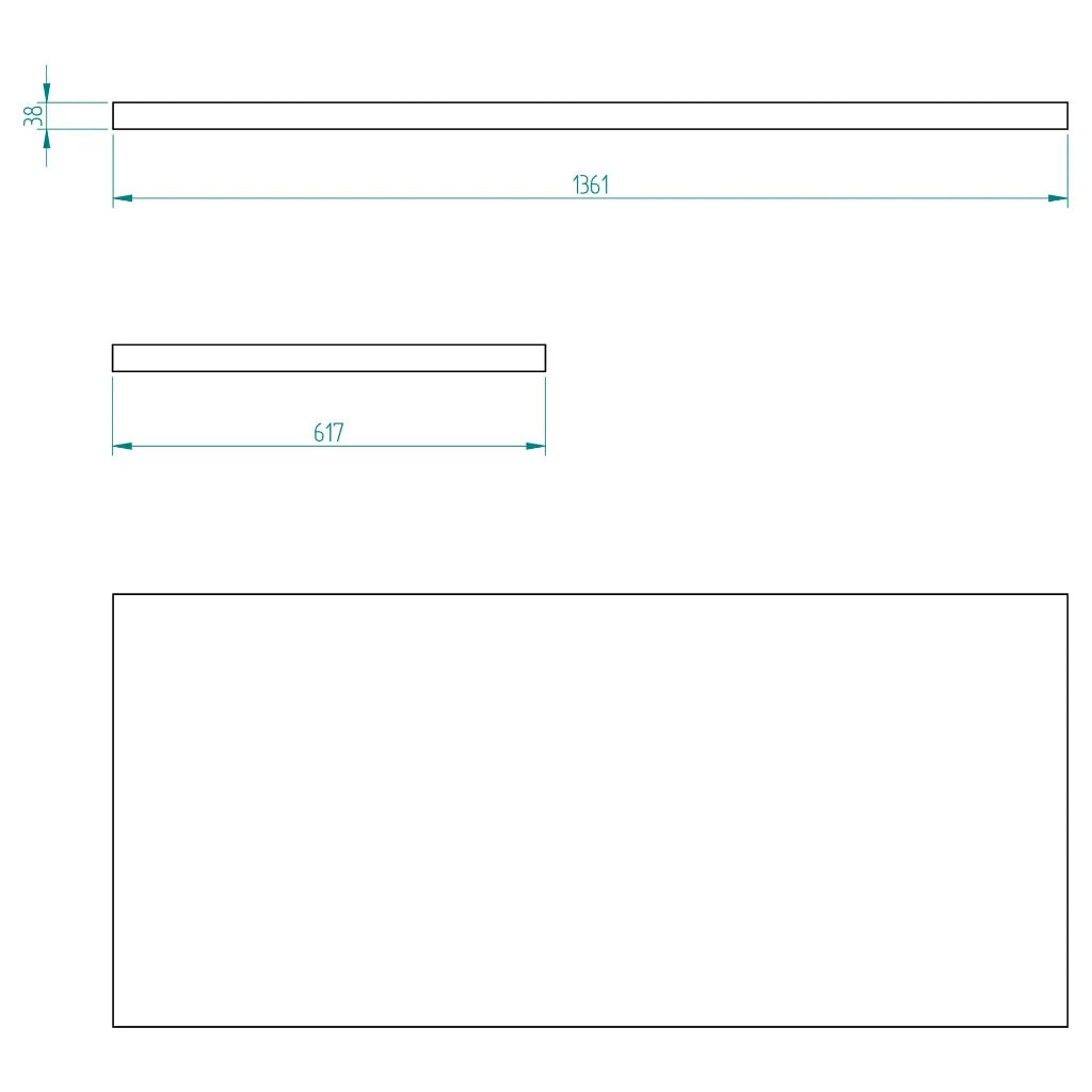 Bullram houten werkblad 1360 × 620 × 38 mm STARX DEEP